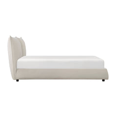 Linna Beige Queen Platform Bed - Ornate Home