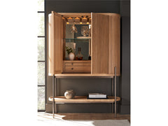 Linnea Natural Oak Bar Cabinet - Ornate Home