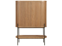 Linnea Natural Oak Bar Cabinet - Ornate Home