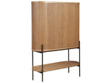 Linnea Natural Oak Bar Cabinet - Ornate Home