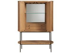 Linnea Natural Oak Bar Cabinet - Ornate Home