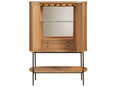 Linnea Natural Oak Bar Cabinet - Ornate Home