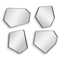 Linneah Gold Modern Mirrors (Set of 4) - Ornate Home