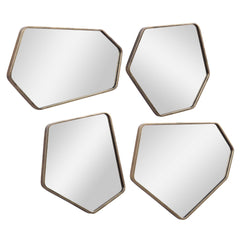 Linneah Gold Modern Mirrors (Set of 4) - Ornate Home