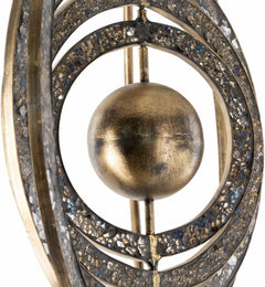 Linntown Antique Gold Circular Metal Sculpture - Clearance - Ornate Home