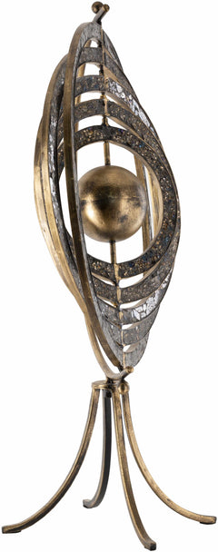 Linntown Antique Gold Circular Metal Sculpture - Clearance - Ornate Home