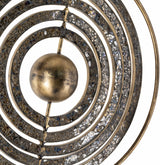 Linntown Antique Gold Circular Metal Sculpture - Ornate Home