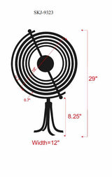 Linntown Antique Gold Circular Metal Sculpture - Ornate Home