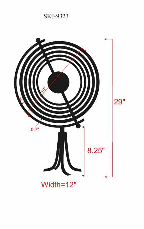 Linntown Antique Gold Circular Metal Sculpture - Ornate Home