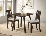 Lino Brown/Gray 3-Piece Drop Leaf Dining Set - Ornate Home