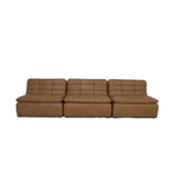 Lino Tan Leather Armless Modular Sofa - Ornate Home