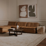 Lino Tan Leather Armless Modular Sofa - Ornate Home