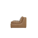 Lino Tan Leather Slipper Chair - Ornate Home