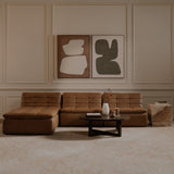 Lino Tan Leather Slipper Chair - Ornate Home