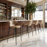 Lino Taupe Barstool (Set of 2)