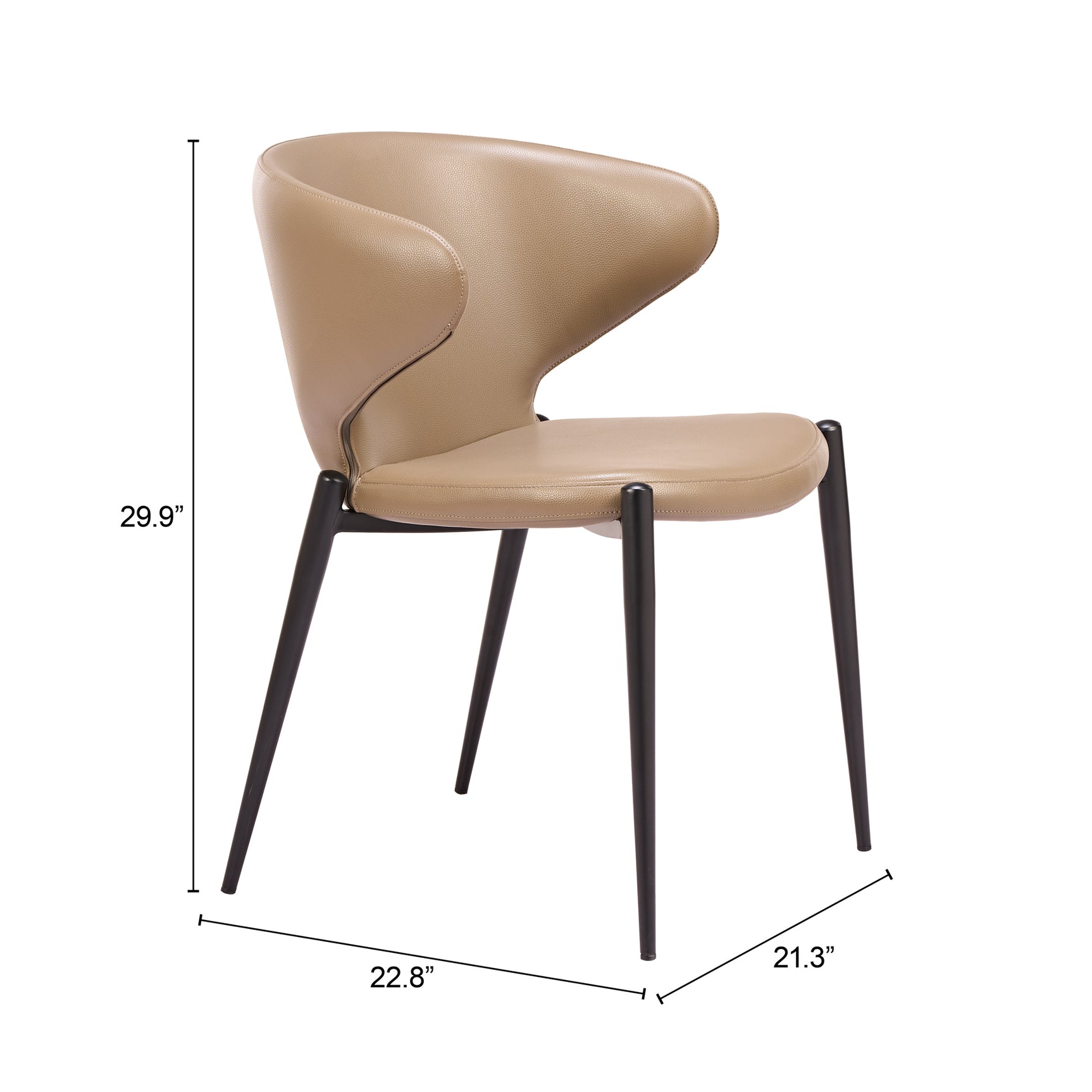 Lino Taupe Dining Chair (Set of 2)