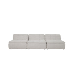 Lino Textured Oat Armless Modular Sofa - Ornate Home