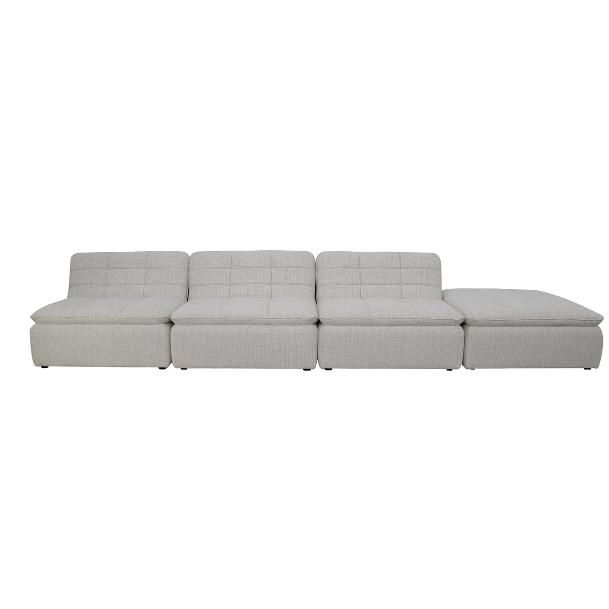 Lino Textured Oat Lounge Modular Sectional - Ornate Home