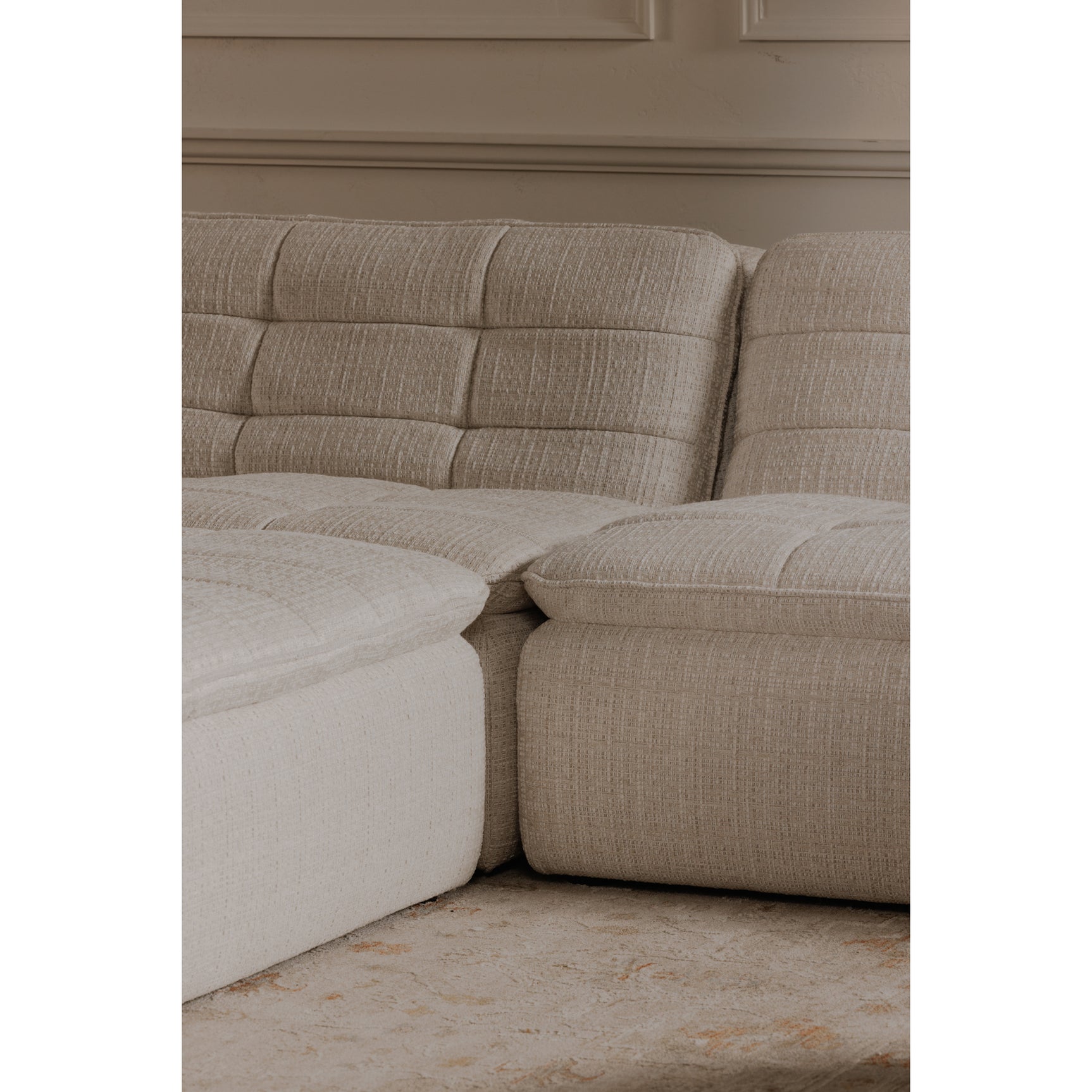 Lino Textured Oat Lounge Modular Sectional - Ornate Home
