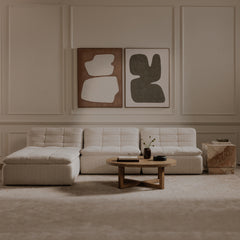 Lino Textured Oat Lounge Modular Sectional - Ornate Home