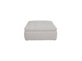 Lino Textured Oat Ottoman - Ornate Home