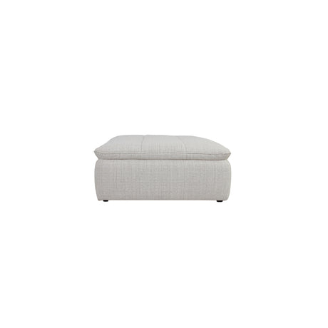 Lino Textured Oat Ottoman - Ornate Home