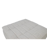 Lino Textured Oat Ottoman - Ornate Home