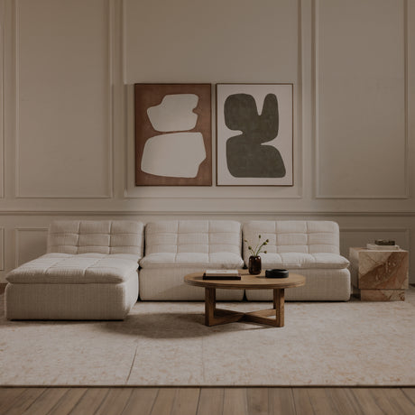 Lino Textured Oat Slipper Chair - Ornate Home