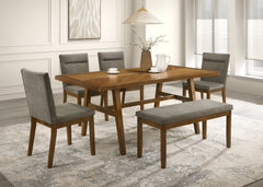 Linus Brown Rectangular Dining Table - Ornate Home