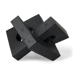 Linx Matte Black Large Resin Sculpture Decorative Object - Ornate Home