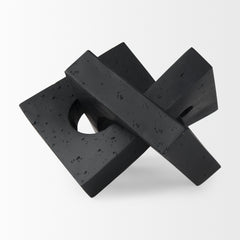Linx Matte Black Large Resin Sculpture Decorative Object - Ornate Home