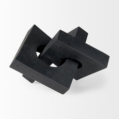 Linx Matte Black Large Resin Sculpture Decorative Object - Ornate Home