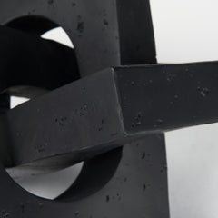 Linx Matte Black Large Resin Sculpture Decorative Object - Ornate Home