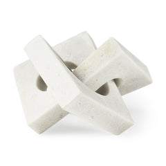 Linx White Large Granite Resin Sculpture Decorative Object
