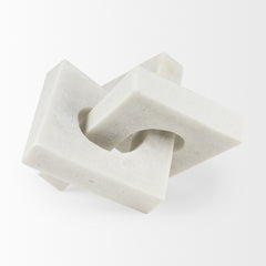 Linx White Large Granite Resin Sculpture Decorative Object