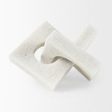 Linx White Small Granite Resin Sculpture Decorative Object - Ornate Home