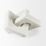 Linx White Small Granite Resin Sculpture Decorative Object - Ornate Home