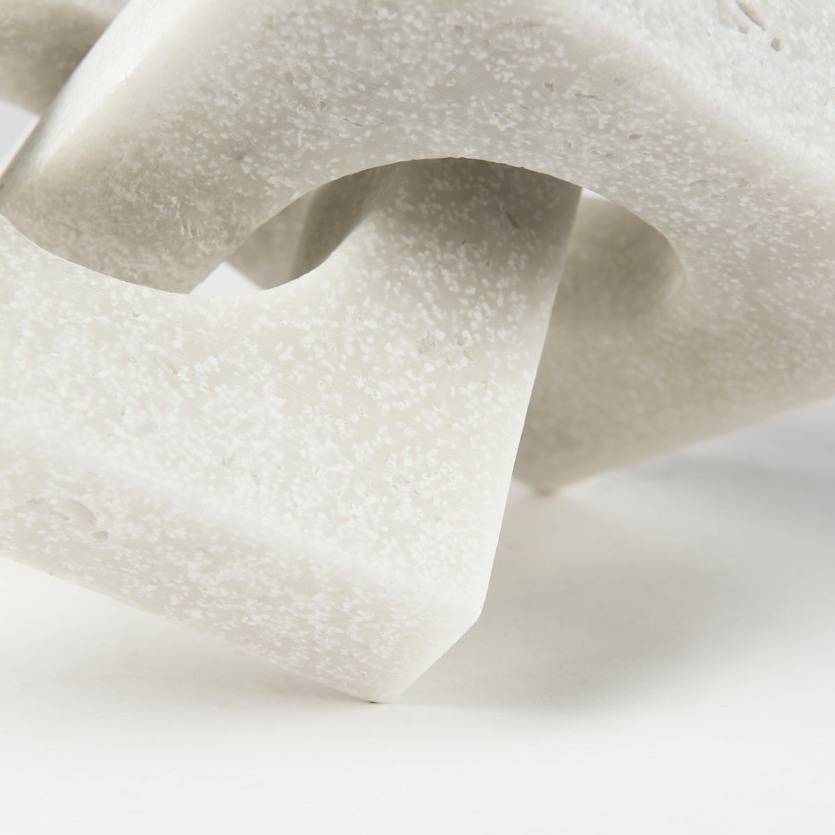 Linx White Small Granite Resin Sculpture Decorative Object - Ornate Home