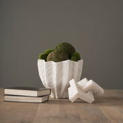 Linx White Small Granite Resin Sculpture Decorative Object - Ornate Home
