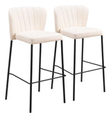 Linz Cream Barstool (Set of 2) - Ornate Home