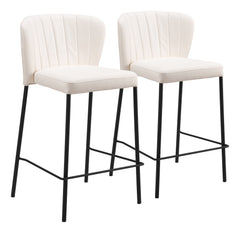 Linz Cream Counter Stool (Set of 2) - Ornate Home