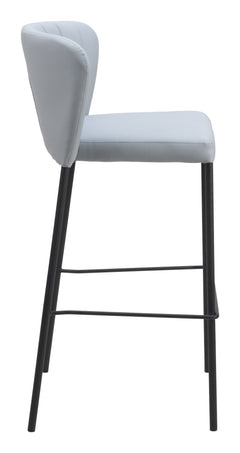 Linz Gray Barstool (Set of 2) - Ornate Home