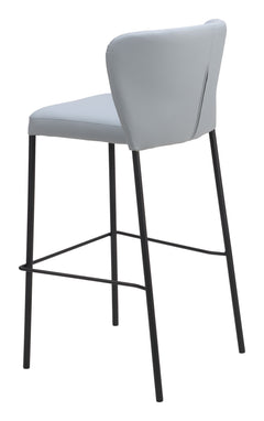 Linz Gray Barstool (Set of 2) - Ornate Home