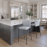 Linz Gray Counter Stool (Set of 2) - Ornate Home