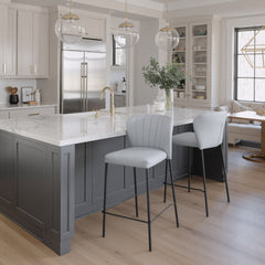 Linz Gray Counter Stool (Set of 2) - Ornate Home