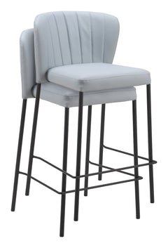Linz Gray Counter Stool (Set of 2) - Ornate Home