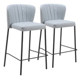 Linz Gray Counter Stool (Set of 2) - Ornate Home