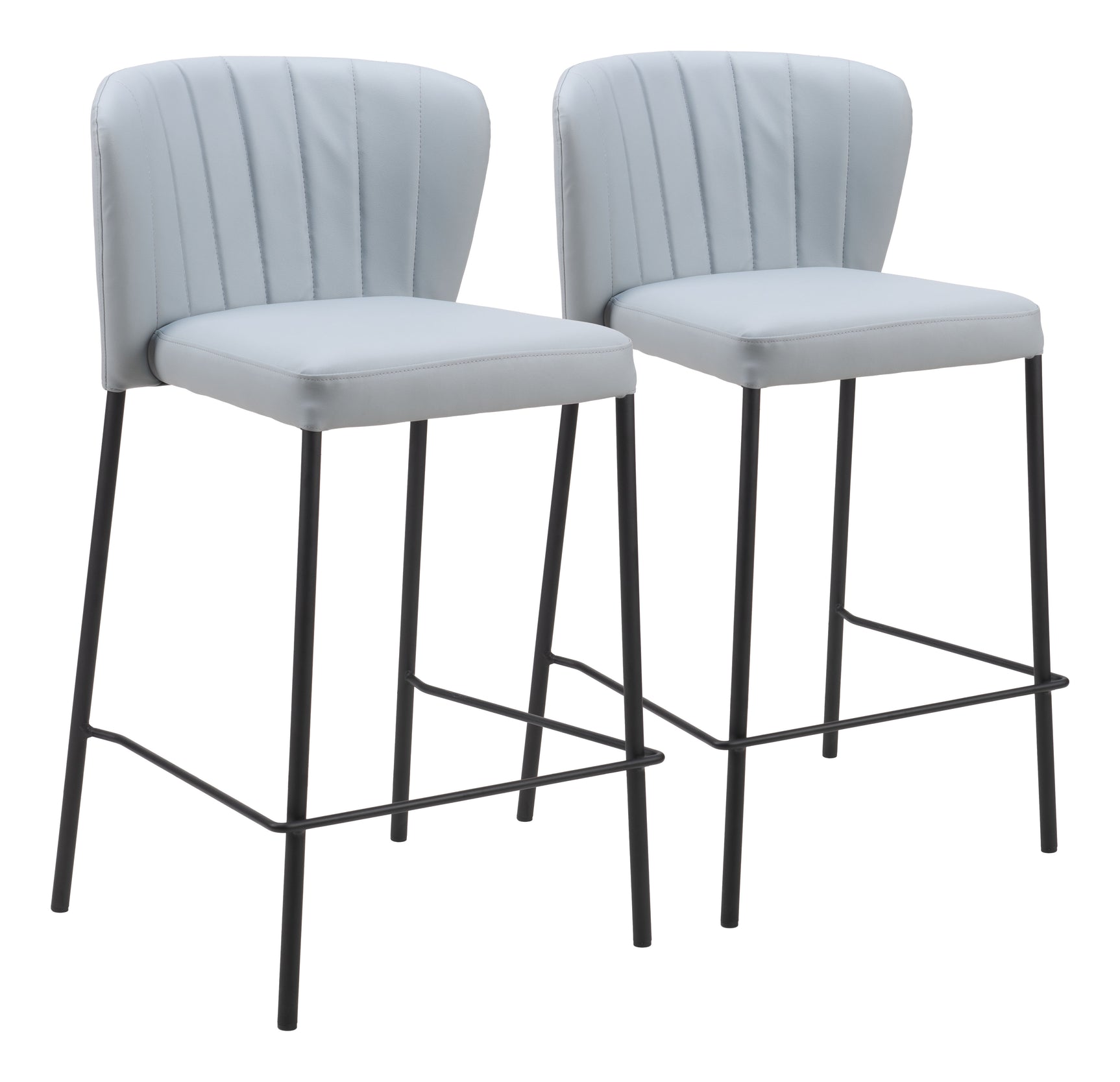 Linz Gray Counter Stool (Set of 2) - Ornate Home