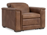 Lioni Brown Leather Power Motion Chair - Ornate Home
