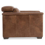 Lioni Brown Leather Power Motion Chair - Ornate Home